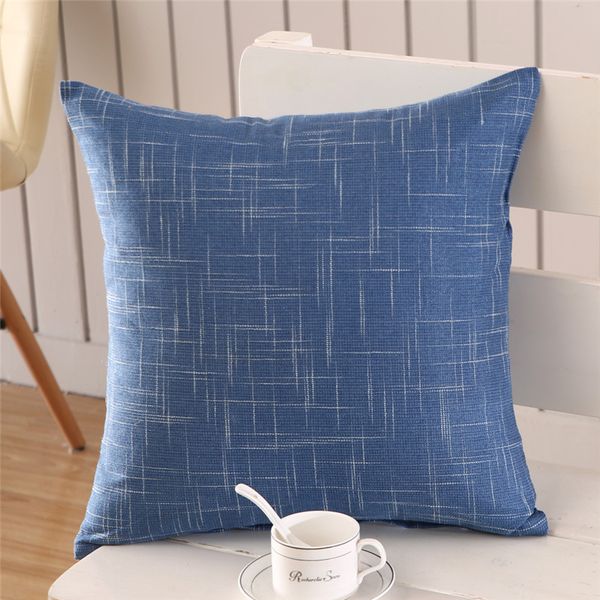 

cross texture linen cushion cover 45x45cm square solid color four seasons pillowcase cool home decor car office cushion case