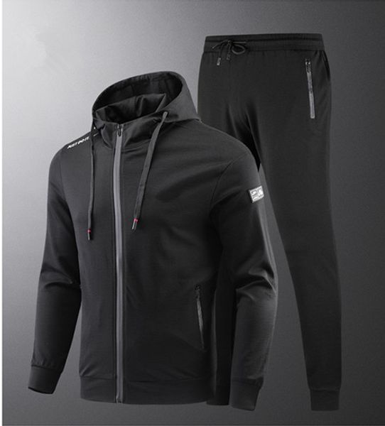 

men's home set jackets and pants sporting suit mens hoodie zipper cardigan pants suits designer tracksuit two piece set men clothing se, Gray