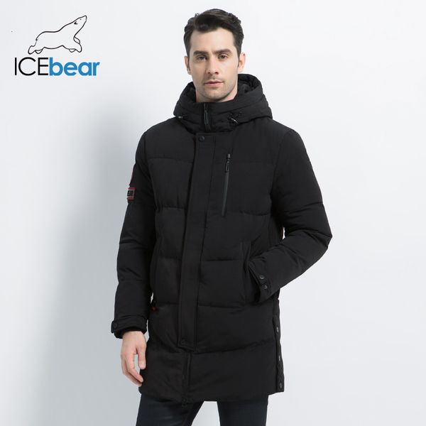 

icebear 2019 new winter warm fashion casual coat men jacket warm windproof hood men parkas coat mwd18856i y190923, Black;white