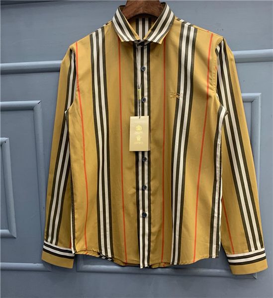 

19fw new luxurious brand design bbr shirt long sleeve fashion stripe war horse breathable men and women casual outdoor shirt, Gray;blue