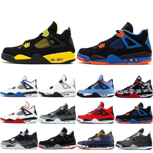 

4 og high men basketball shoes 2019 new tattoo pure money fear pack green glow dunk from above iv 4s designer brand sneakers