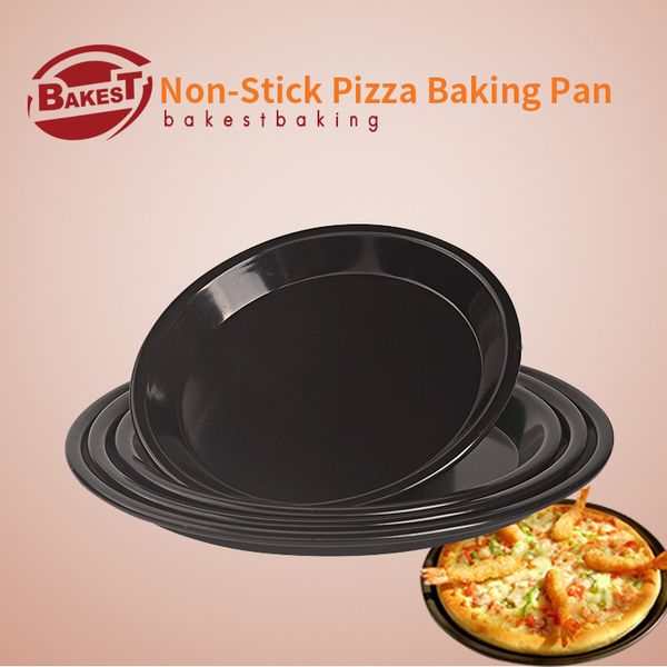 

bakest 2pcs per lot non-stick round pizza pie baking pan multiple size selection