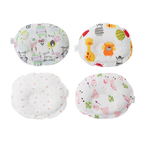 

cute round baby pillow infant shape toddler sleep positioner anti roll cushion flat head pillow protection of newborn la991238