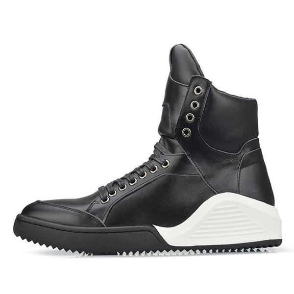

warm men boots winter lace-up men shoes 2019 new arrival fashion plush winter botas male 10#20/10d50, Black