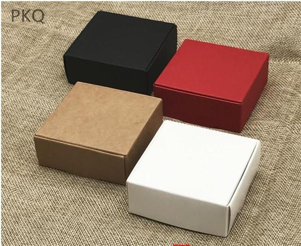 

white black red kraft paper packaging box cajas de carton box soap packaging wedding favors candy gift small jewelry