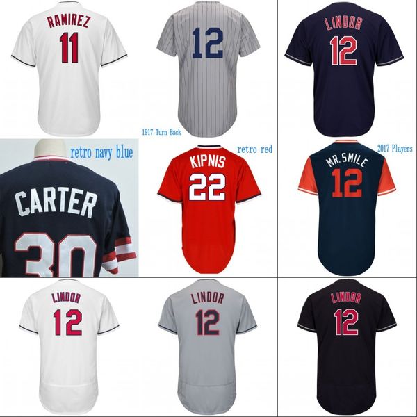 

#13 Omar Vizque Jersey Cleveland Mens 7 Yan Gomes 11 Jose Ramirez 12 FranciscoLindor 53 Greg Allen 55 Roberto Perez Baseball Jerseys