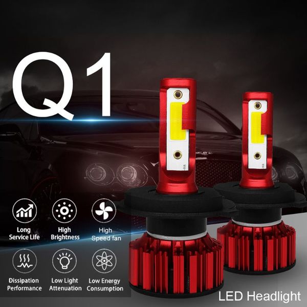 

h11 led h7 h4 9005 9006 q1 car led headlight bulbs 200w 40000lm car style 6000 k-6500k fog bulb dc12v 24v