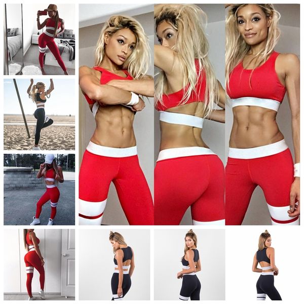 

tracksuits european spring and summer leisure fitness sleeveless yoga sports set support mixed batch, Gray