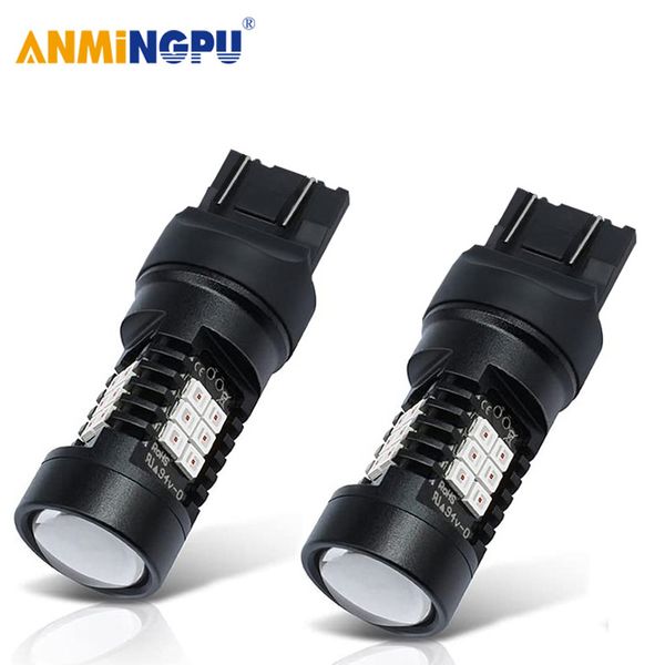 

anmingpu 2x сигнальная лампа led t20 7443 7440 w21 / 5w wy21w w21w 2835smd t25 led 3156 p27w 3157 p27 / 7w стоп-сигнал заднего хода 12v