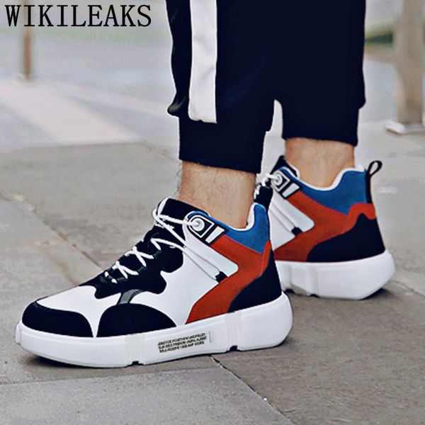 

sneakers comfort casual leather shoes men 2019 dad sneakers winter boots men designer shoes brand fashion 2019 bona, Black