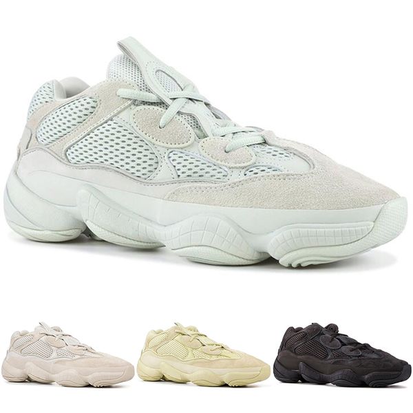 

Salt Desert Rat 500 Running Shoes Supper Moon Yellow Black Blush Designer Mens Womens Sneakers Trainers Cow Leather 3M Reflective
