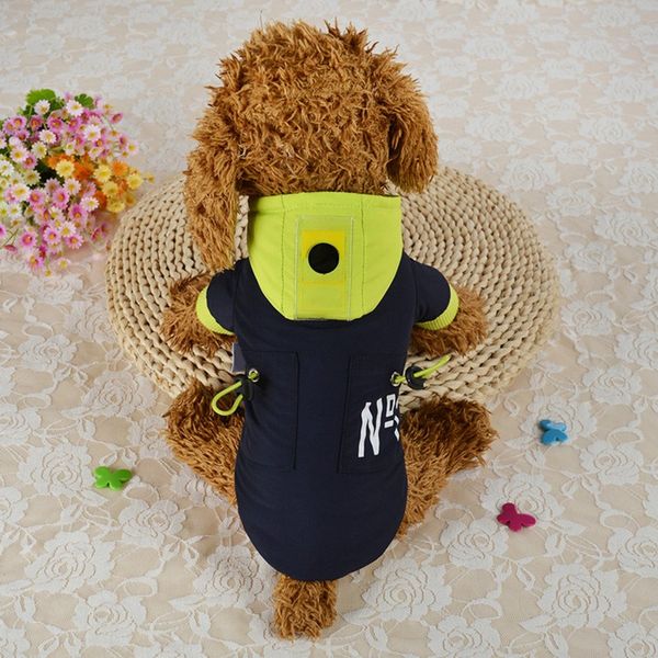 

pet dogs cat hooded coat clothes autumn winter warm jacket cotton-padded pug chihuahua yorkshire clothing