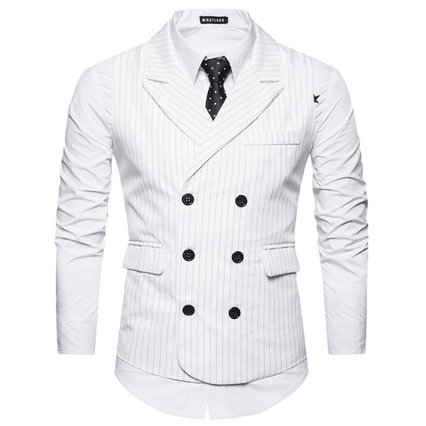 

мужчины марка костюм жилет mens рукава пиджак vintage tweed жилет мода тонкий подходят повседневной весна осень плюс размер жилет, Black;white