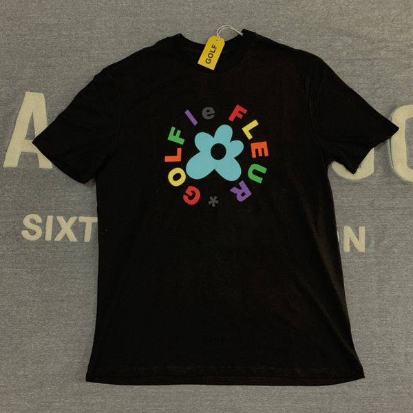 

golf wang гольф ван ле флер бренд женские дизайнерские футболки мода письмо цветочный принт женские тройники повседневная женская одежда d4z, White