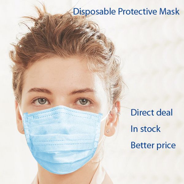 

pcs disposable dustproof face mouth mask windproof pm2.5 anti-fog outdoor safety masks home bacteria proof face mouth mask
