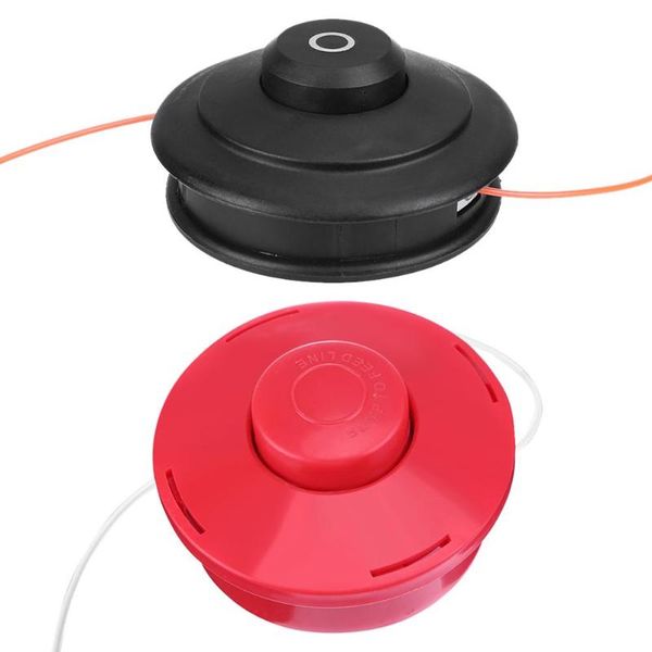 

universal nylon brush mower bump spool grass trimmer 2 lines brush cutter head thread line string saw grass mower silver