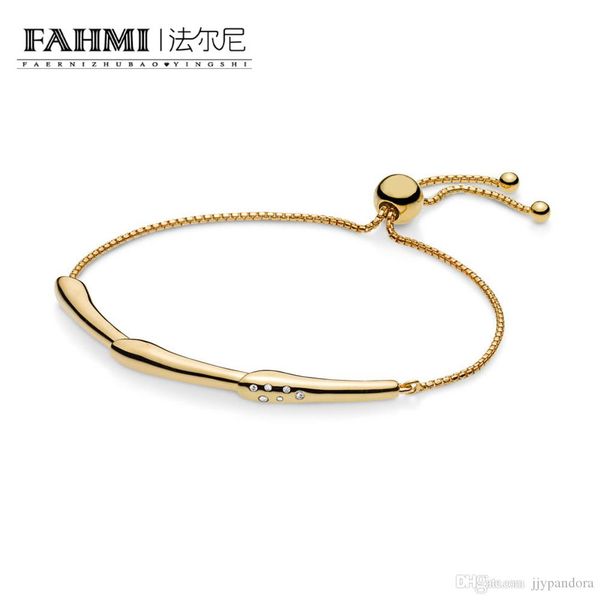 

pandora 100% 925 sterling silver new 2019 spring 567917cz shine цветок стебель раздвижные diy браслет очаровательная женщин бесплатная доста, Black