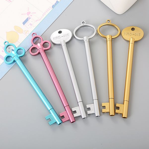 

40 pcs creative stationery key modelling neutral pen cute cartoon learning office retro water-based signature pen