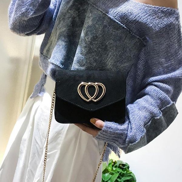 

fashion women love heart phone bag pu leather chain shoulder handbags girls small flap messenger bags 2018 new bolso mujer