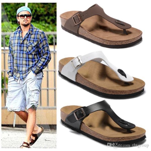 

new flip flops summer cork slipper clogs sandals for men and women luxury beach couple flip flops mayari 35-44, Black