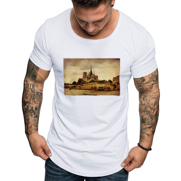 

2019 hip hop summer fashion men's printing tees t-shirt short sleeve blouse men's shir, White;black