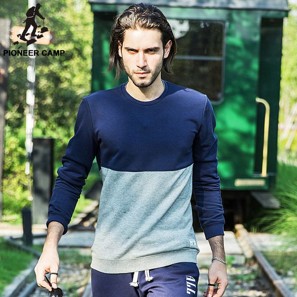 

pioneer camp.2017 new fashion mens hoodies casual wear tracksuit men sweatshirts cotton comfortable coat, Black