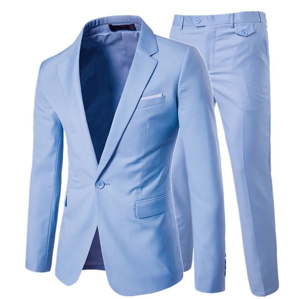 

luxury men wedding suit male blazers slim fit suits for men costume business formal party blue classic black blazer, White;black