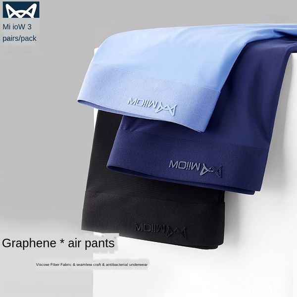 

cat underwear men's underwear men's graphene anti-antibacterial breathable comfortable ice silk traceless boxer pants, Black;white