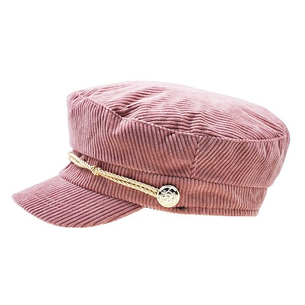 

new corduroy newsboy caps fashion women solid color flat visor caps retro, Blue;gray