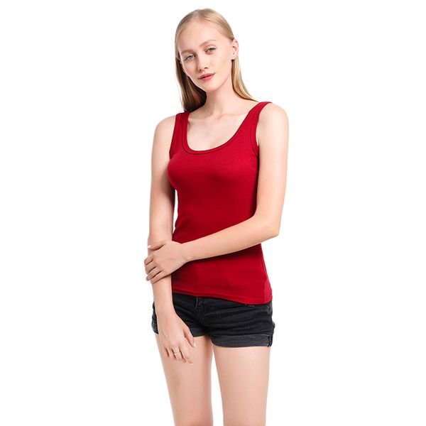 

fashion yoga shirt 2020 new casual sleeveless u-neck solid color slim fitness sports breathable fashion basic vest, White;red