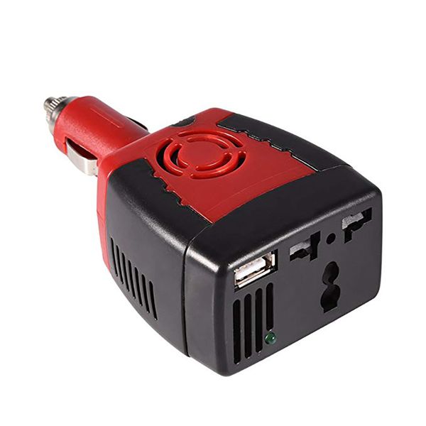 

car inverters 150w car auto power inverter dc 12v to ac 220v/110vwith usb ports 2.1/1.5a charger splitter accessories
