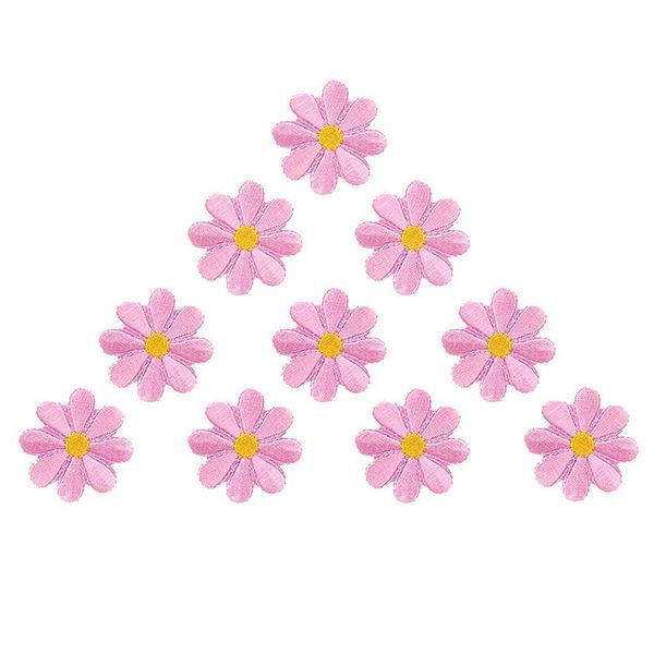 

10pcs embroidered applique flower patches sewing craft decoration