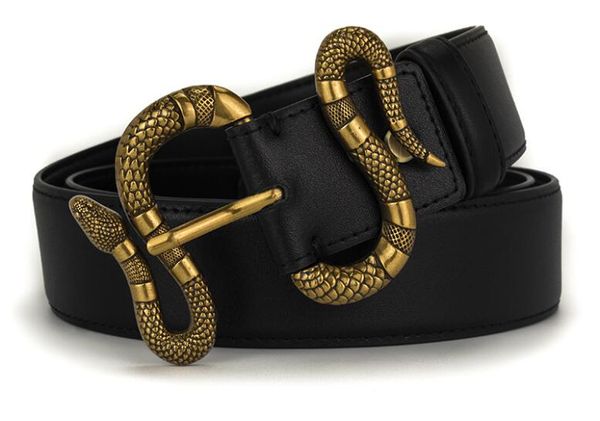 

F1-модный кожаный черный пояс со змеиным бронзовым цветом, изысканный, роскошный р