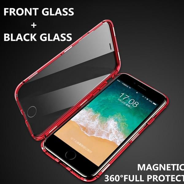 

Luxury double ided gla metal magnetic ca e for iphone x max iphone x xr new iphone am ung phone ca e magnet cover 360 full protection