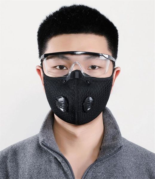 

reusable mask dust hygiene pm25 activated carbon mask #qa493, Black
