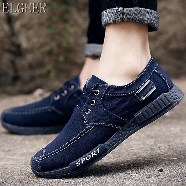 

canvas men shoes denim lace-up men casual shoes new 2018 plimsolls breathable male footwear spring autumn sneakers, Black
