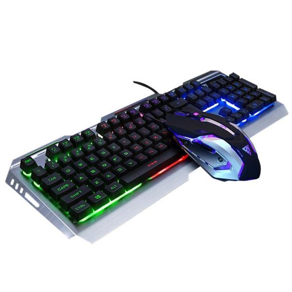 

keyboard mouse combos gaming mechanical set usb wired ergonomic rgb backlight mice combo for lapdeskpc black blue