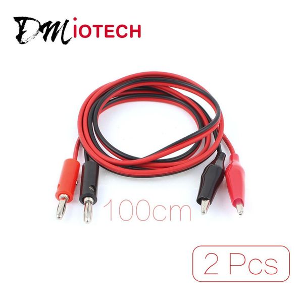 

uxcell pair red black alligator test lead clip to banana plug probe cable 1m 3ft