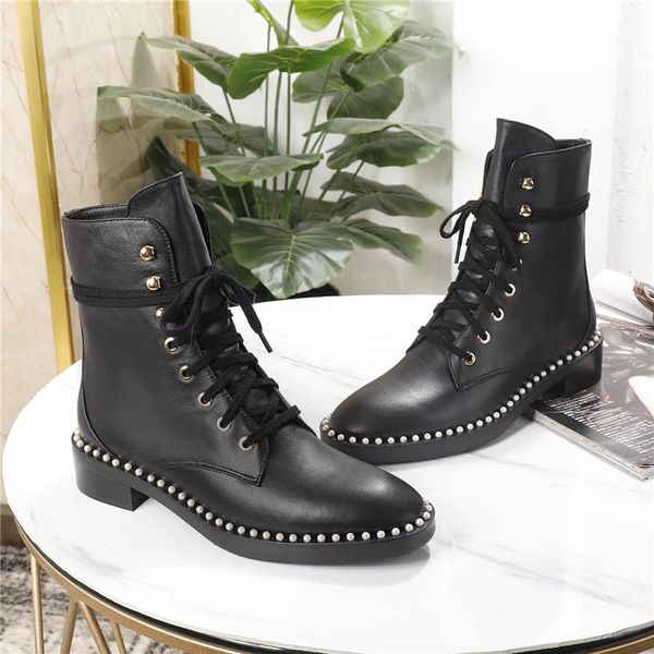 

2020 luxury women shoes fashion luxury designer women shoes superstars famous luxury half boots women dress shoes size 41, Black