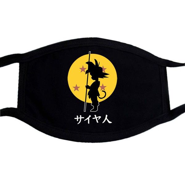

dragon ball japan anime face masks black warm winter hip hop mouth-muffle washable mask dust proof cartoon masks ztlif