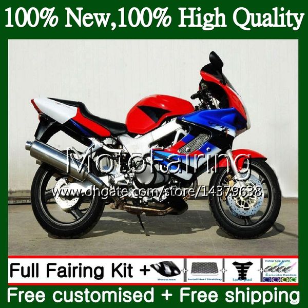 

кузов для honda superhawk vtr1000f 97 02 03 04 05 64mf18 vtr1000 f синий красный новый vtr 1000 f 1000f 1997 2002 2003 2004 2005 2005 обтека