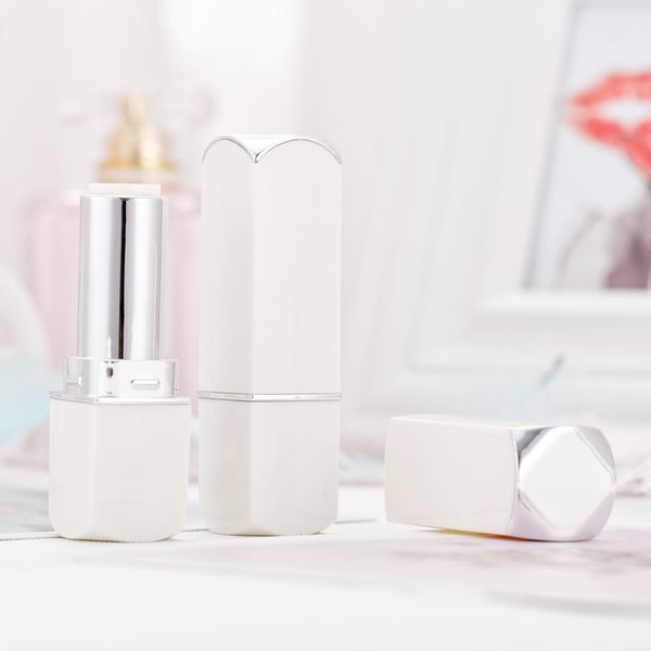 

белый пластиковый бальзам для губ пакет бутылки высокого качества макияж empty diy губы помада tube square cosmetic контейнер