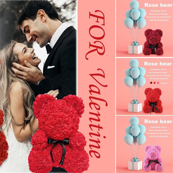 

dropshipping iteyial flowers big teddy rose bear с коробкой роскошный медведь роз медведь валентина день святого валентина