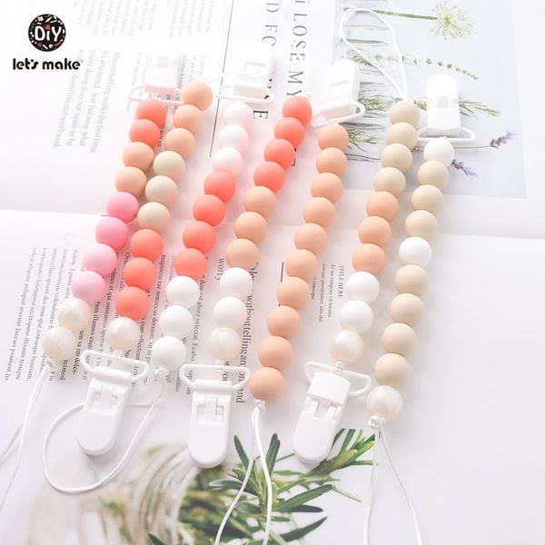 

let's make pacifier clips silicone beads making teething holder for dummy 1pc safe bpa grade silicone baby pacifier