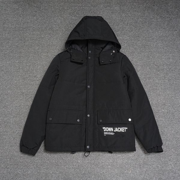 

19ss мужские дизайнерские куртки роскошные белые предупреждающие линии печати муж