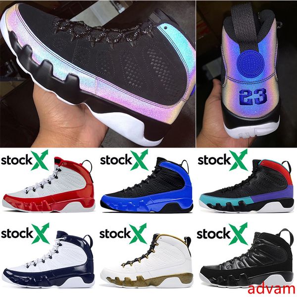 

2020 9 9s stock x racer blue jumpman men basketball shoes gym red unc athletic mens trainers sports sneakers size 7-13