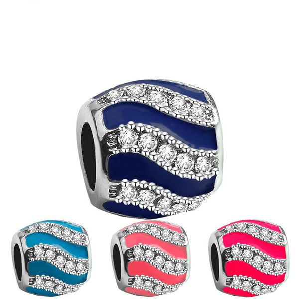 

горячие продажи многоцветный гофрированный циркон сплав большой отверстие бусины diy персонализированные сплав круглые свободные бусины для, Black