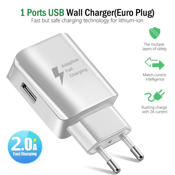 

wholesale universal fast usb charger eu us uk plug travel wall mobile phone charger adapter for samsung xiaomi huawei lg microusb