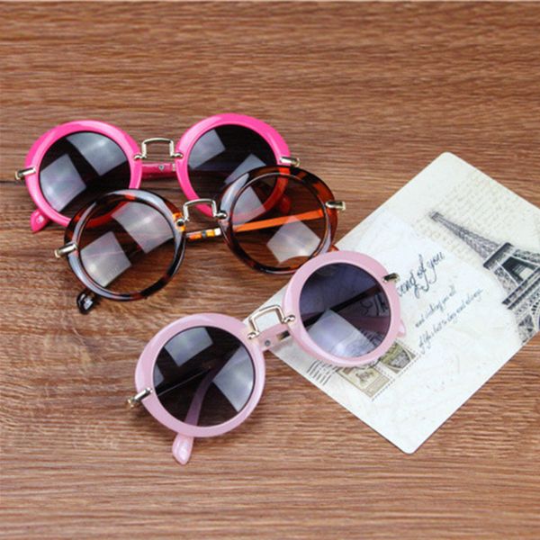 

round cute children's sunglasses girls goggles protective glasses children's glasses fashion accessories travel out protective gla