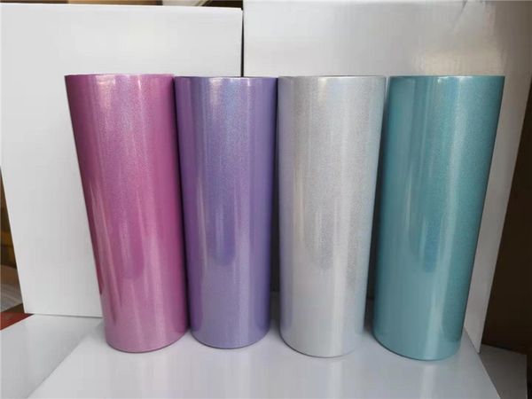 

20oz skinny tumbler rainbow skinny stainless steel double wall bpa-vacuum insulated water cup with slide lid and straw